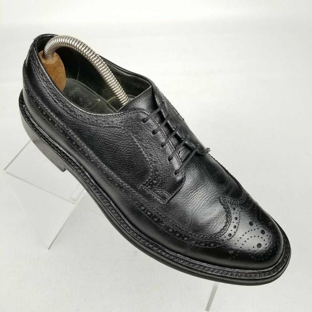 Vintage Bostonian Mens Longwing Oxfords Black 9 C